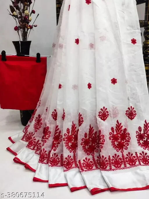 Women’s Chanderi Silk saree With Separate Blouse Piece