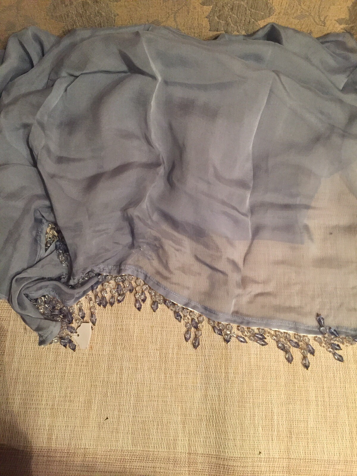 Silk Women Blue Shaul With Stone New Free Shipping