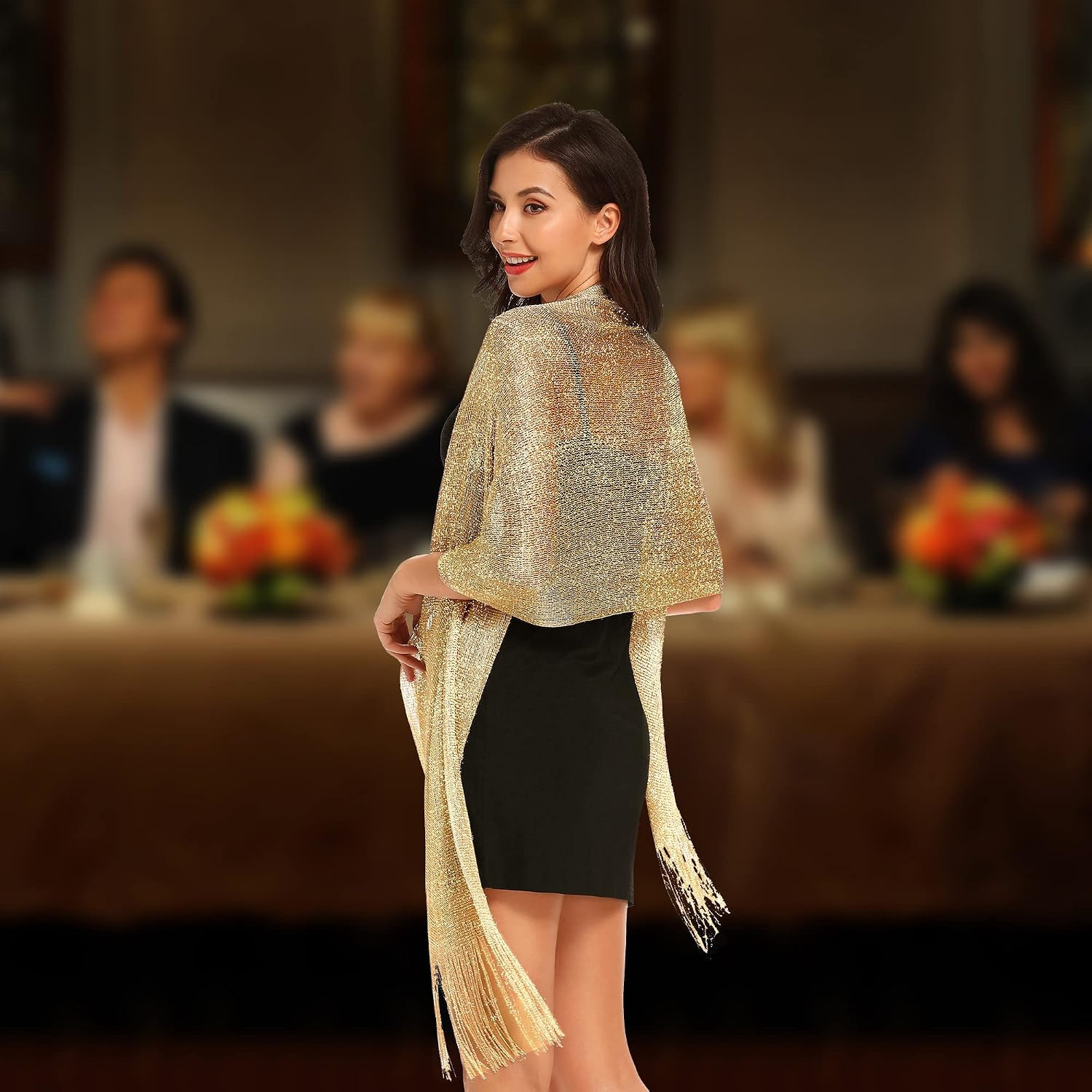 Sparkling Metallic Shawls and Wraps for Evening Party/Wedding/Formal Dresses (Wi