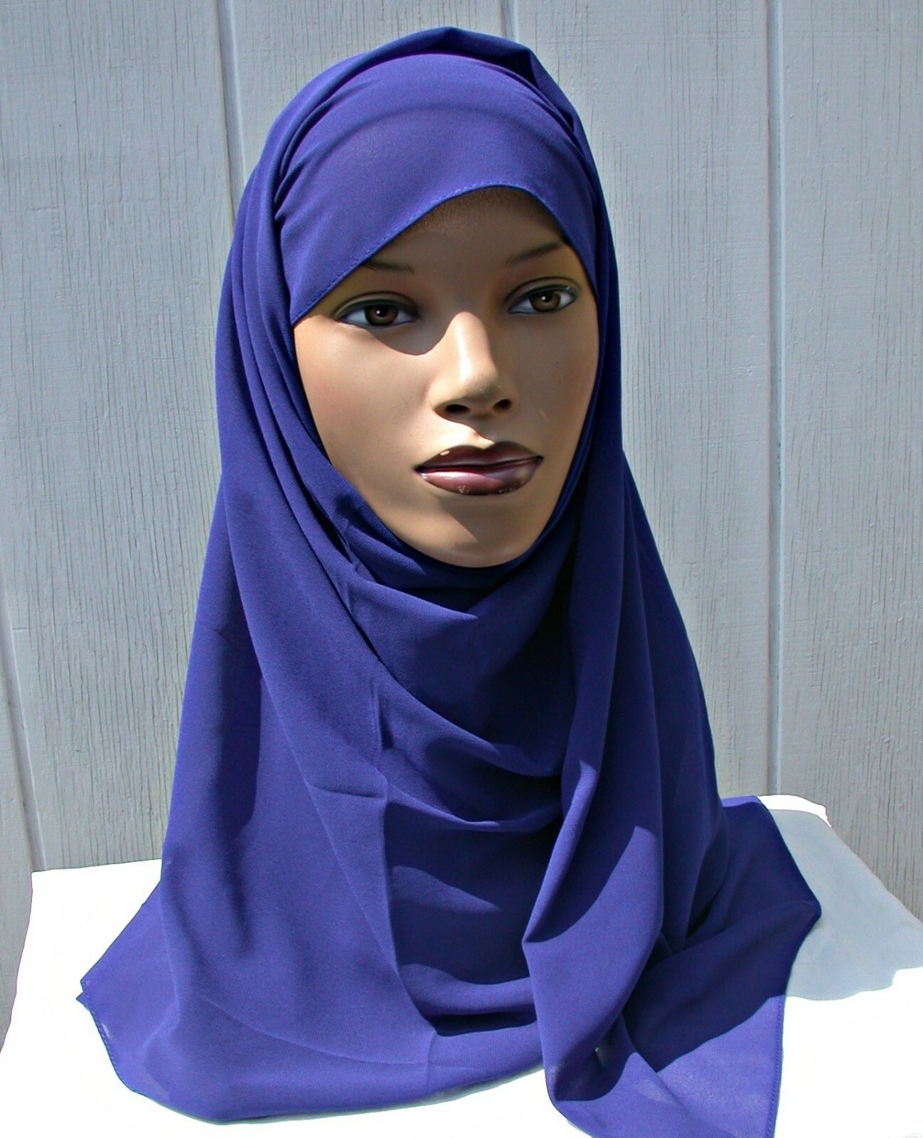 SAPPHIRE BLUE Fashion Scarf Women’s Plain Chiffon Muslim Headwrap Hijab