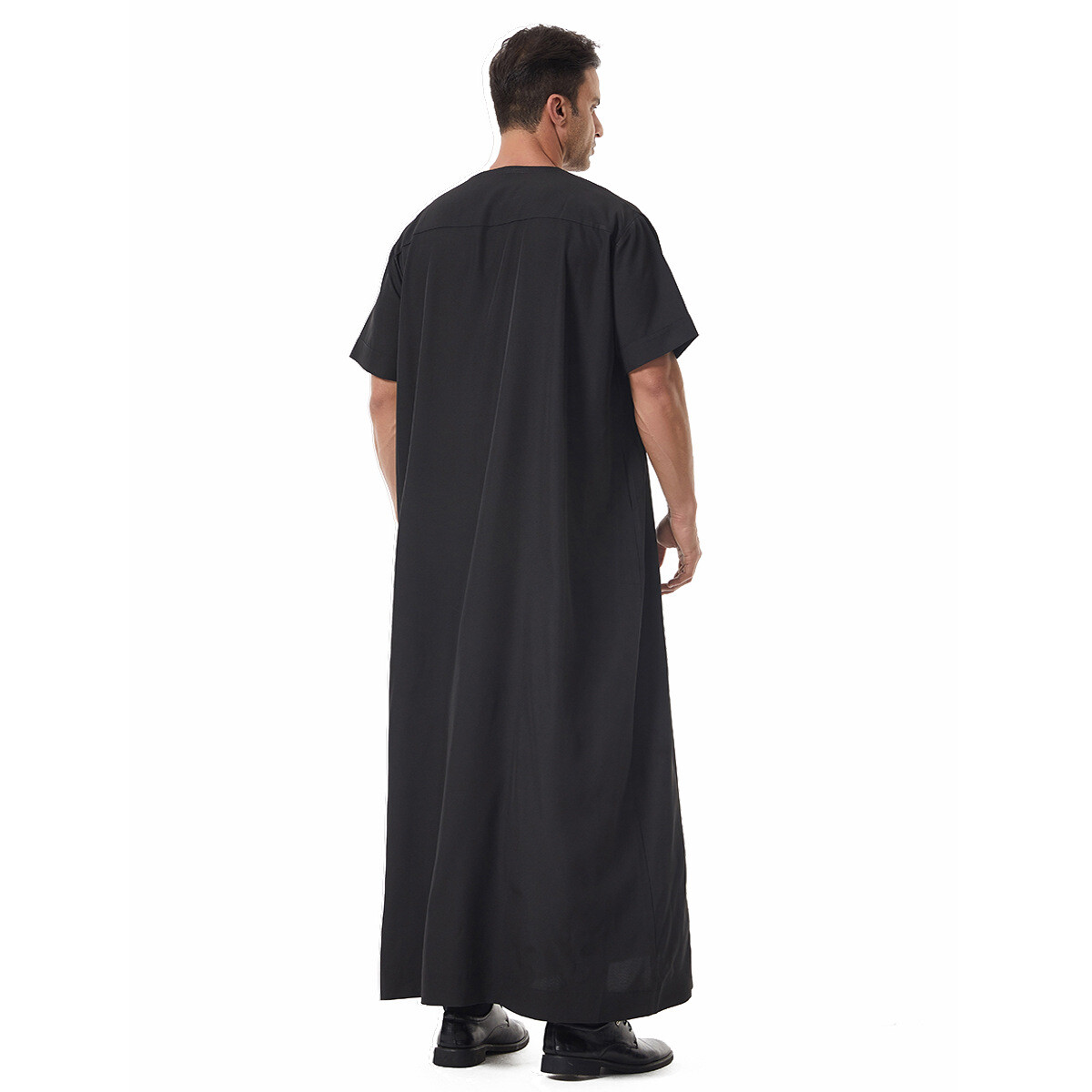 Men Thobe Jubba Thoub Muslim Men Short Sleeve Kaftan Saudi Arab Thoub Dishdasha