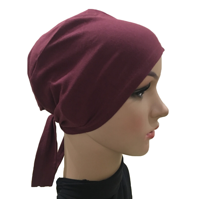Plain Women Underscarf Hijab Muslim Bone Bonnet Inner Cap Tube Nijna Hat