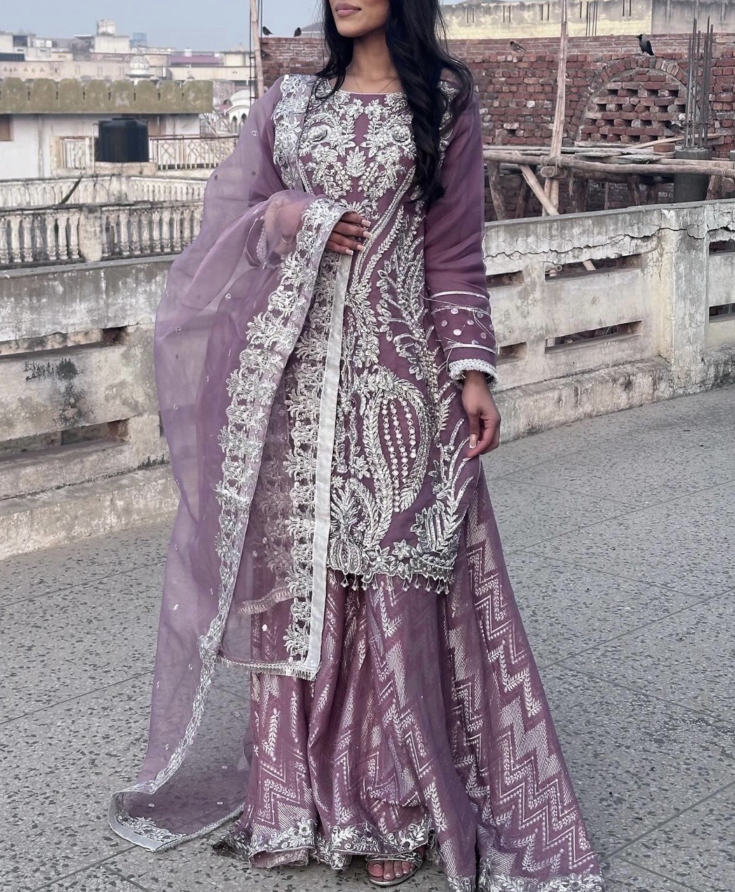 Very Nice Pakistani Dress with Hand Embroidery Work Size Small Pretty Work On It