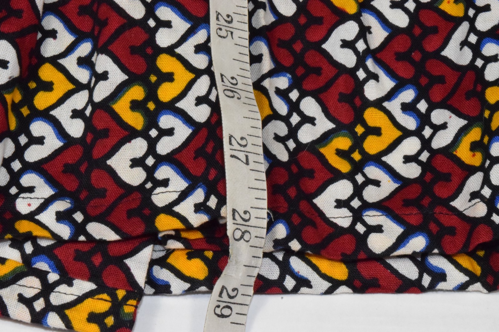Womens African Top and Skirt Set Afri Star Size L Colorful Hearts Made Nigeria
