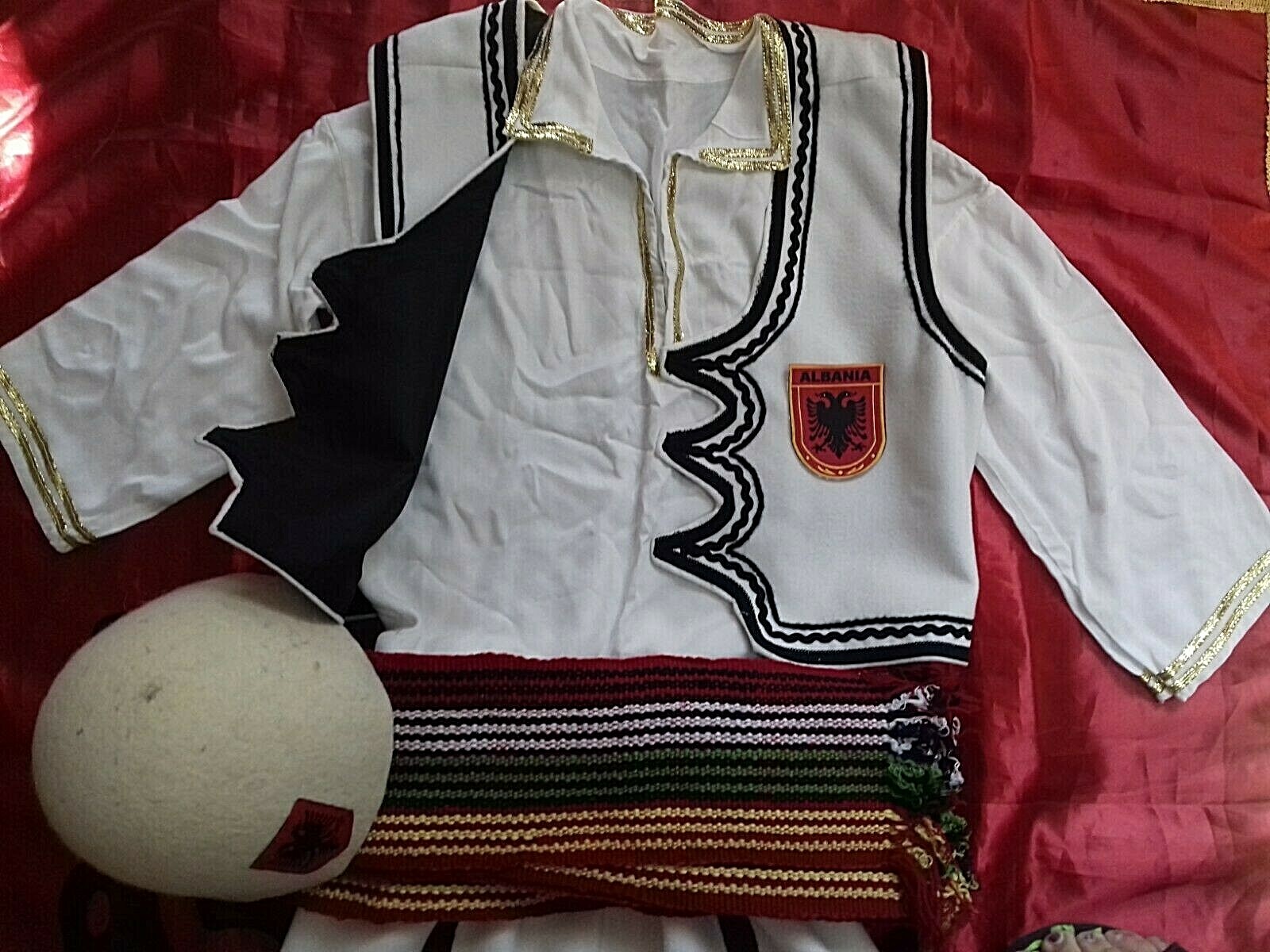 NEW ALBANIAN TRADITIONAL POPULAR FOLK COSTUME SUIT BOYS MEN- 6-8 YEAR-HANDMADE