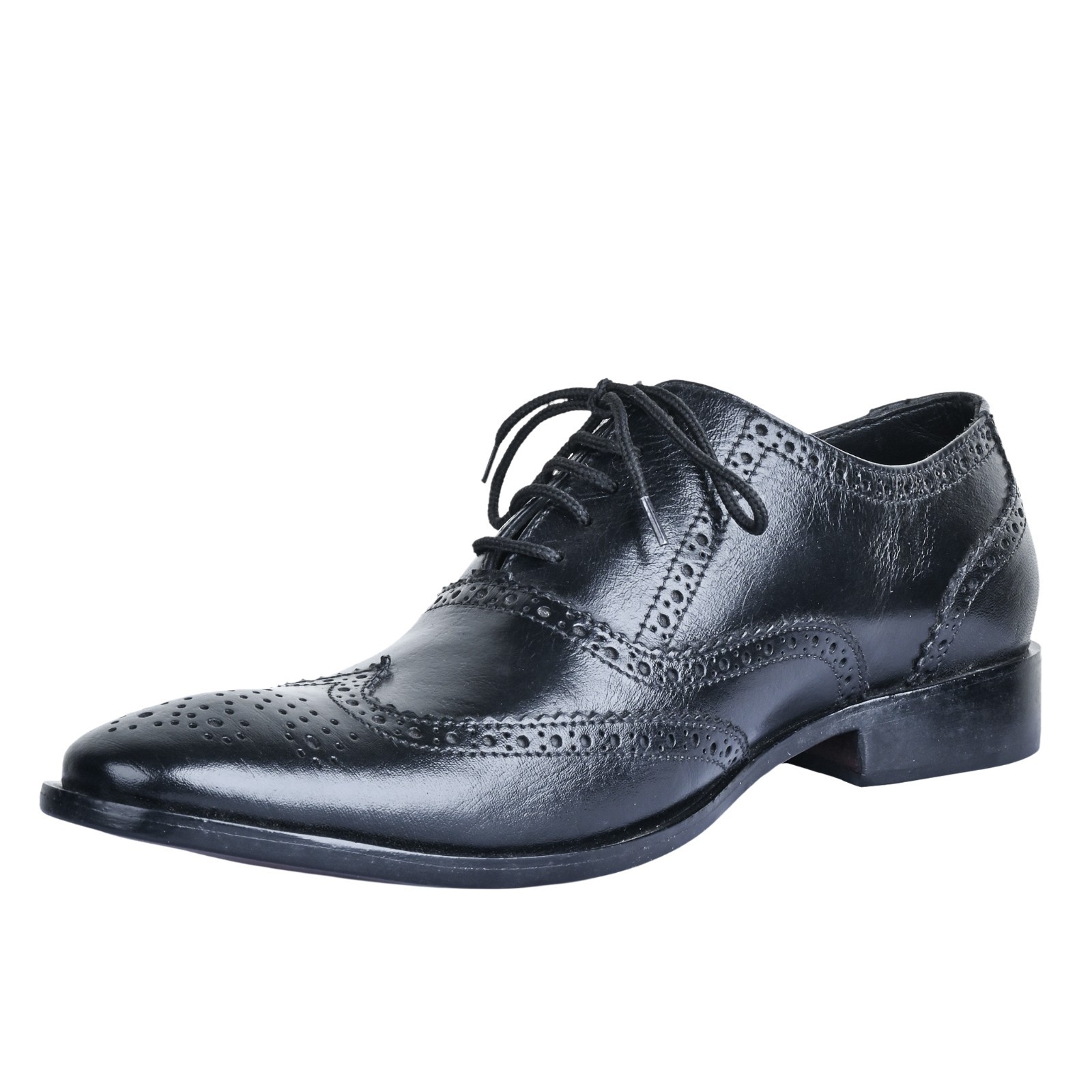 Scottish Highland Brogues Black Leather Oxford Kilt Shoes Formal Piper Wear