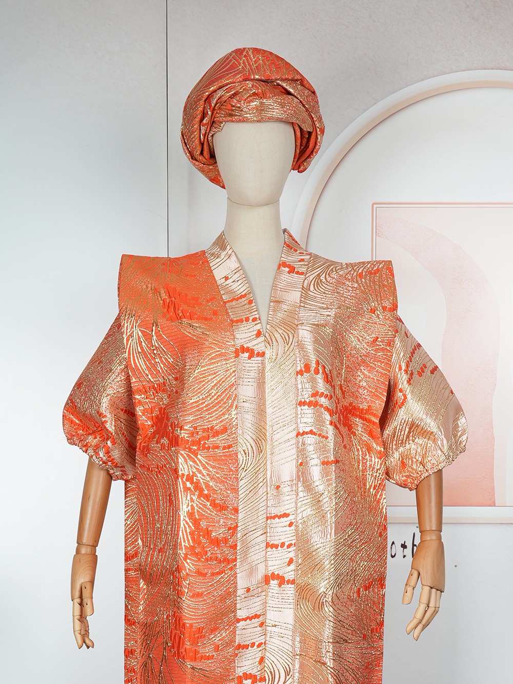 African Maxi Dress for Women Elegant Arabic Kaftan Caftan Lady Dashiki One Size