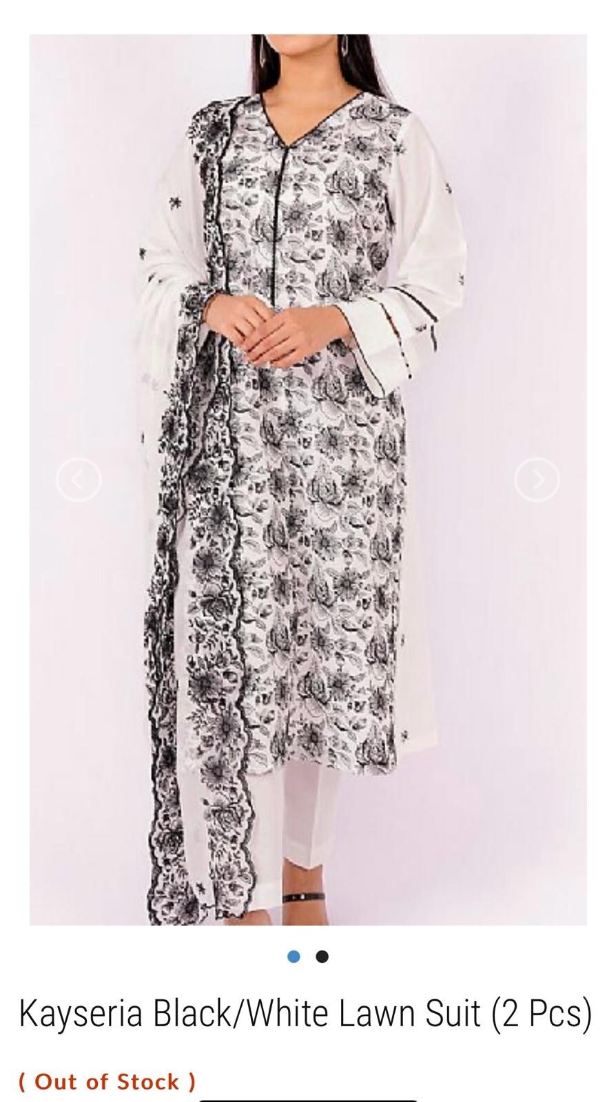 Keyseria Elegant Pakistani Lawn Embroidery Dress EUC