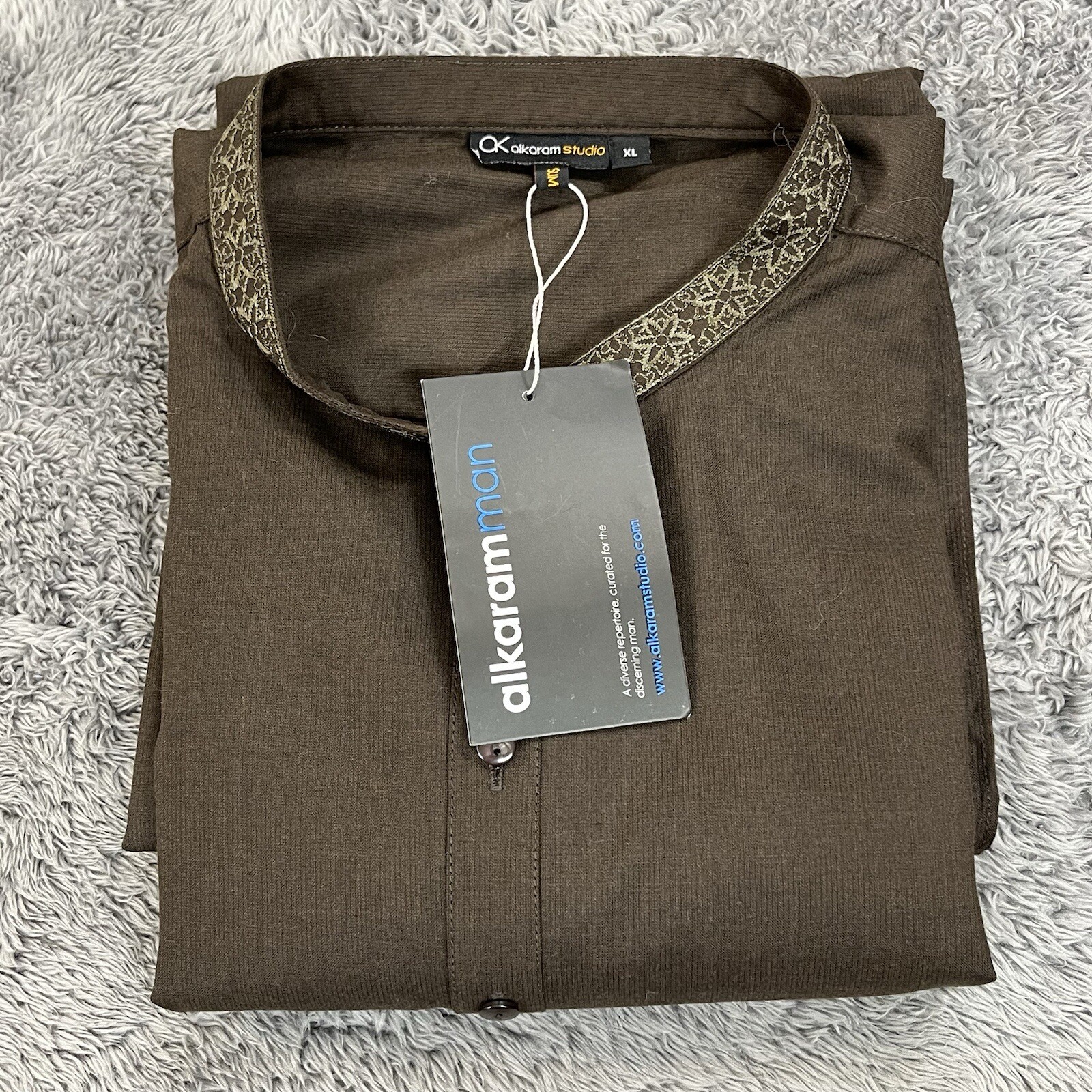 Alkaram Studio Kurta Tunic Size XL Brown – New