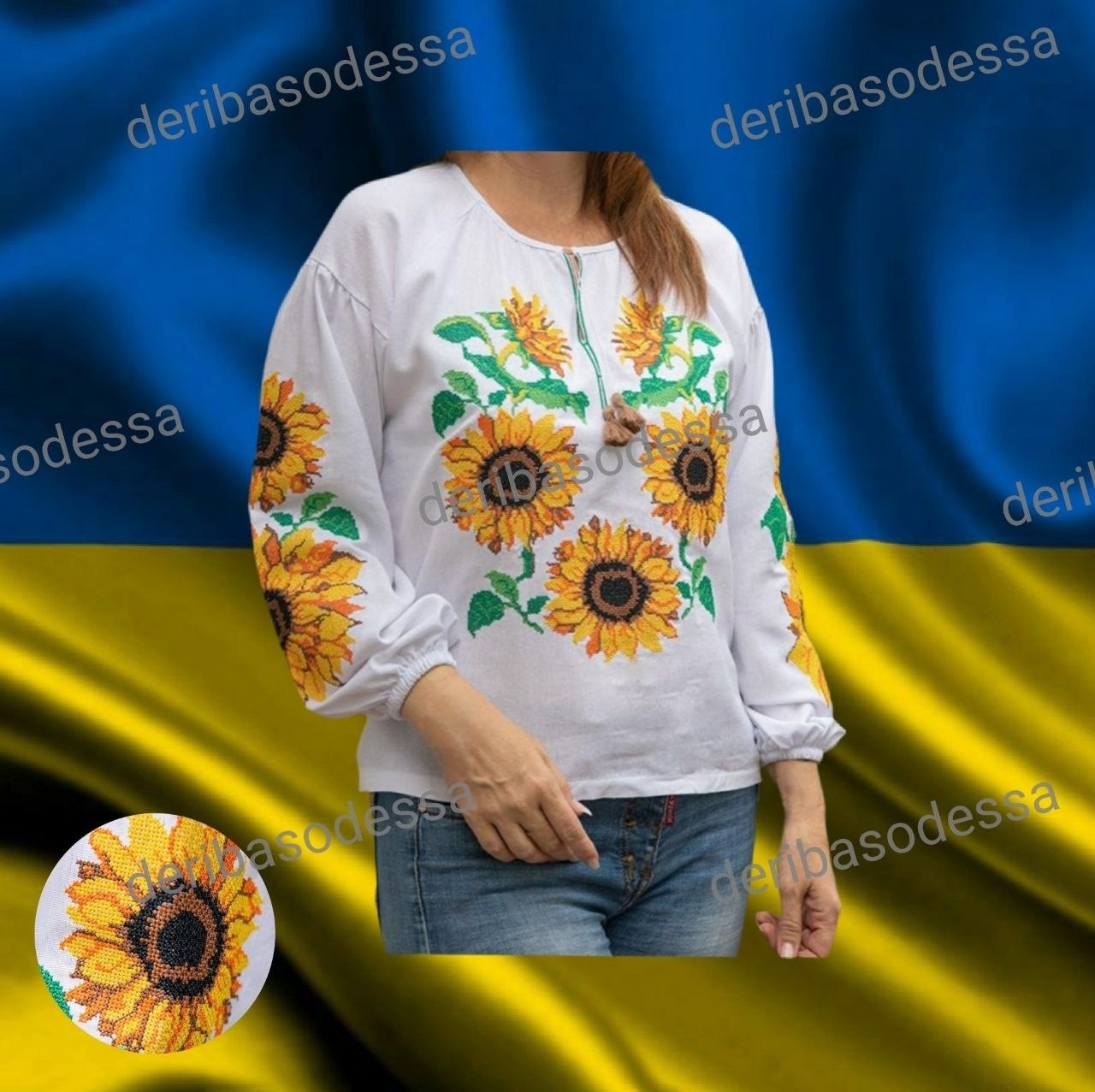 Ukrainian women’s traditional classic blouse Vyshyvanka SIZE M