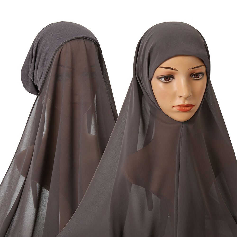 Women Muslim Headscarf Hijab Bonnet Cap Instant Turban Wrap Amira Hat Scarf
