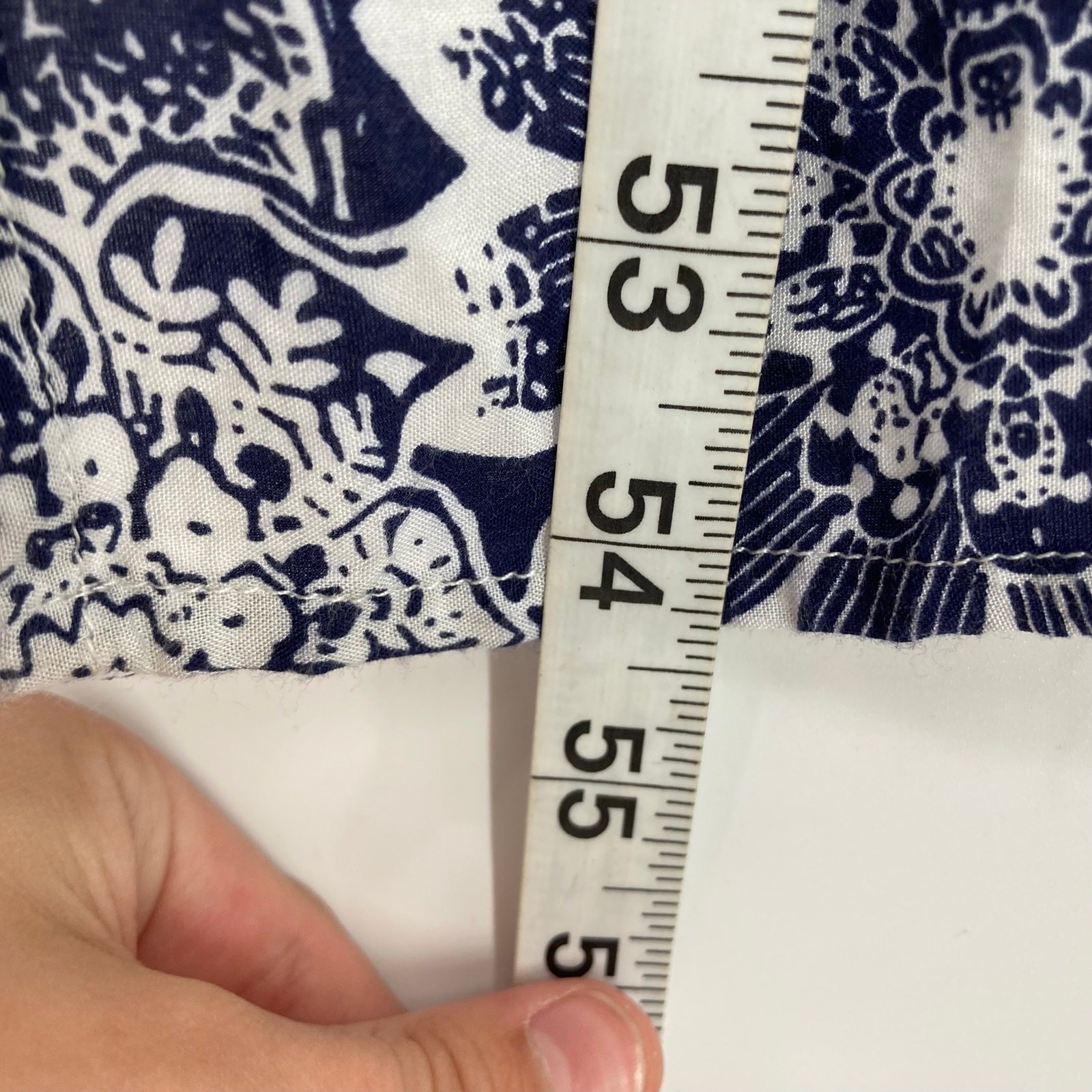 Kori America Bkue White Duster Kimono Boho Print Women’s Size Large