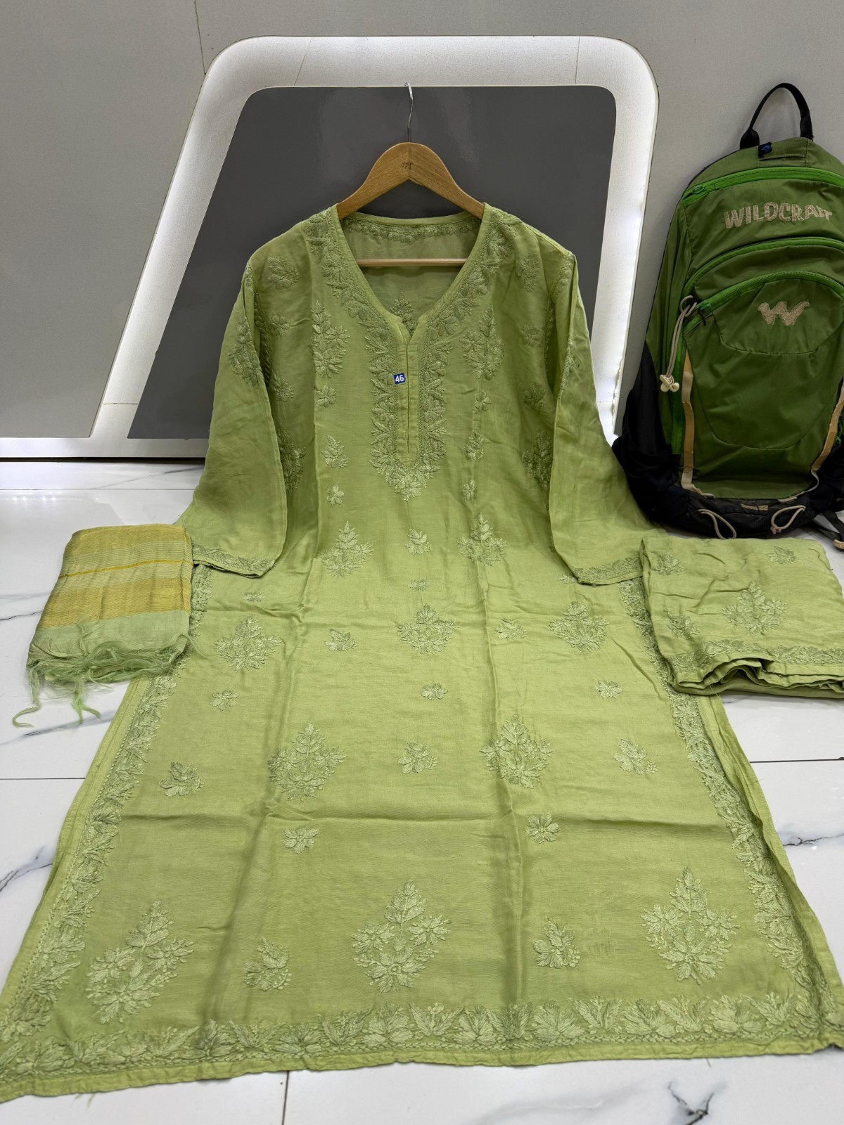 Elegant 3 Piece Plazo Set for Women | Linen Cotton Kurti wit – Handmade in India