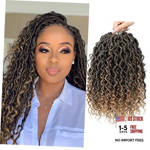 Goddess Locs Crochet Hair 12 Inch, 8 Packs New Faux 12 Inch (Pack of 8) T27#
