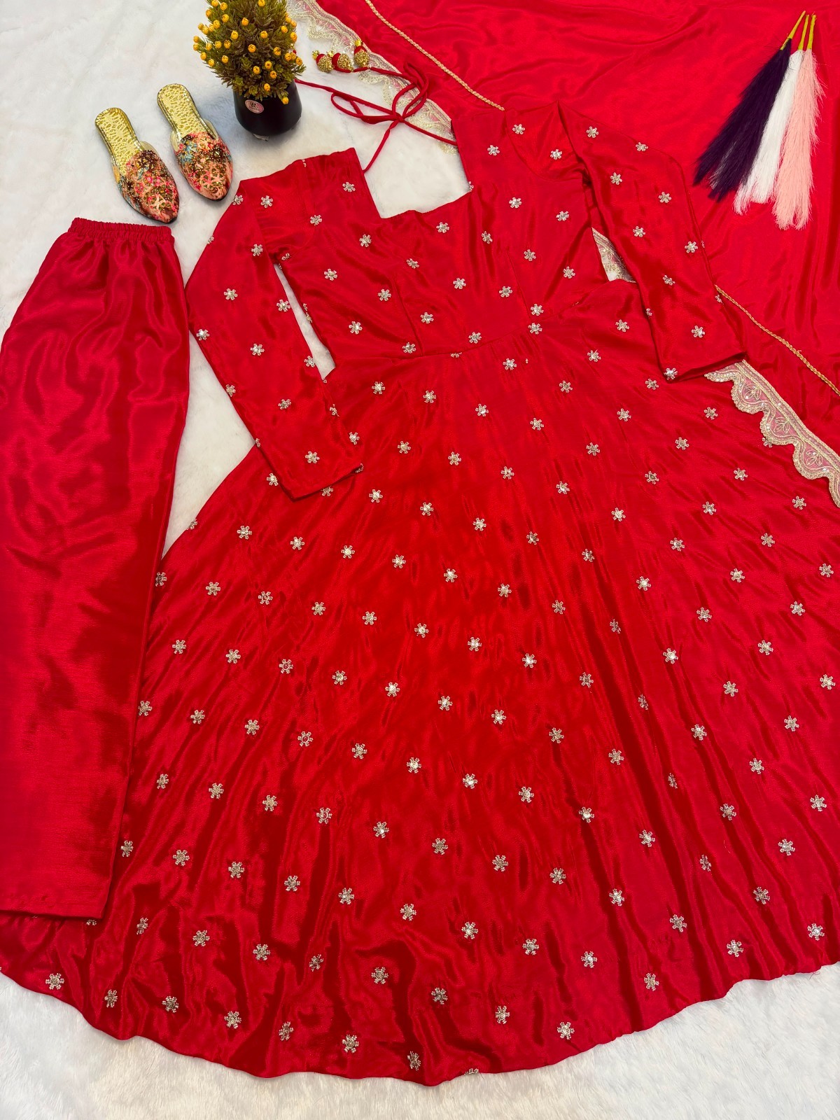 ANARKLI PAKISTANI INDIAN WEDDING PARTY WEAR DRESS BOLLYWOOD SUIT NEW