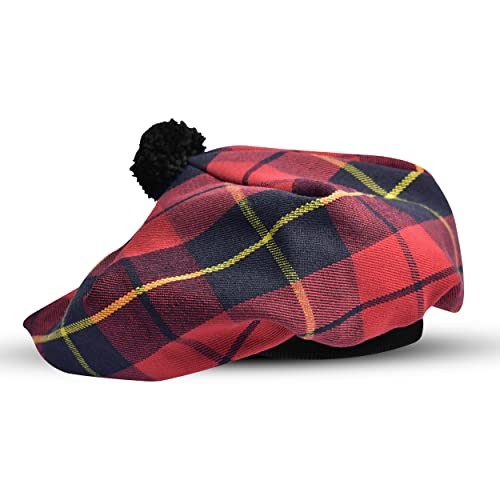 Scottish Hat Tam o Shanter Scottish Bonnet Tartan Hat One Size Standard Wallace