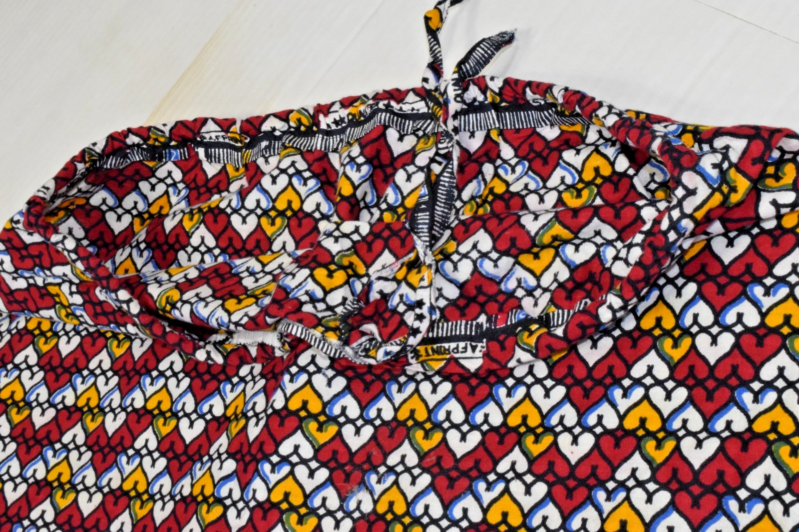 Womens African Top and Skirt Set Afri Star Size L Colorful Hearts Made Nigeria