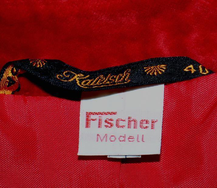 RED COTTON JACKET Austria ELEGANT & CLASSY Short Christmas Holiday Dress 6 S