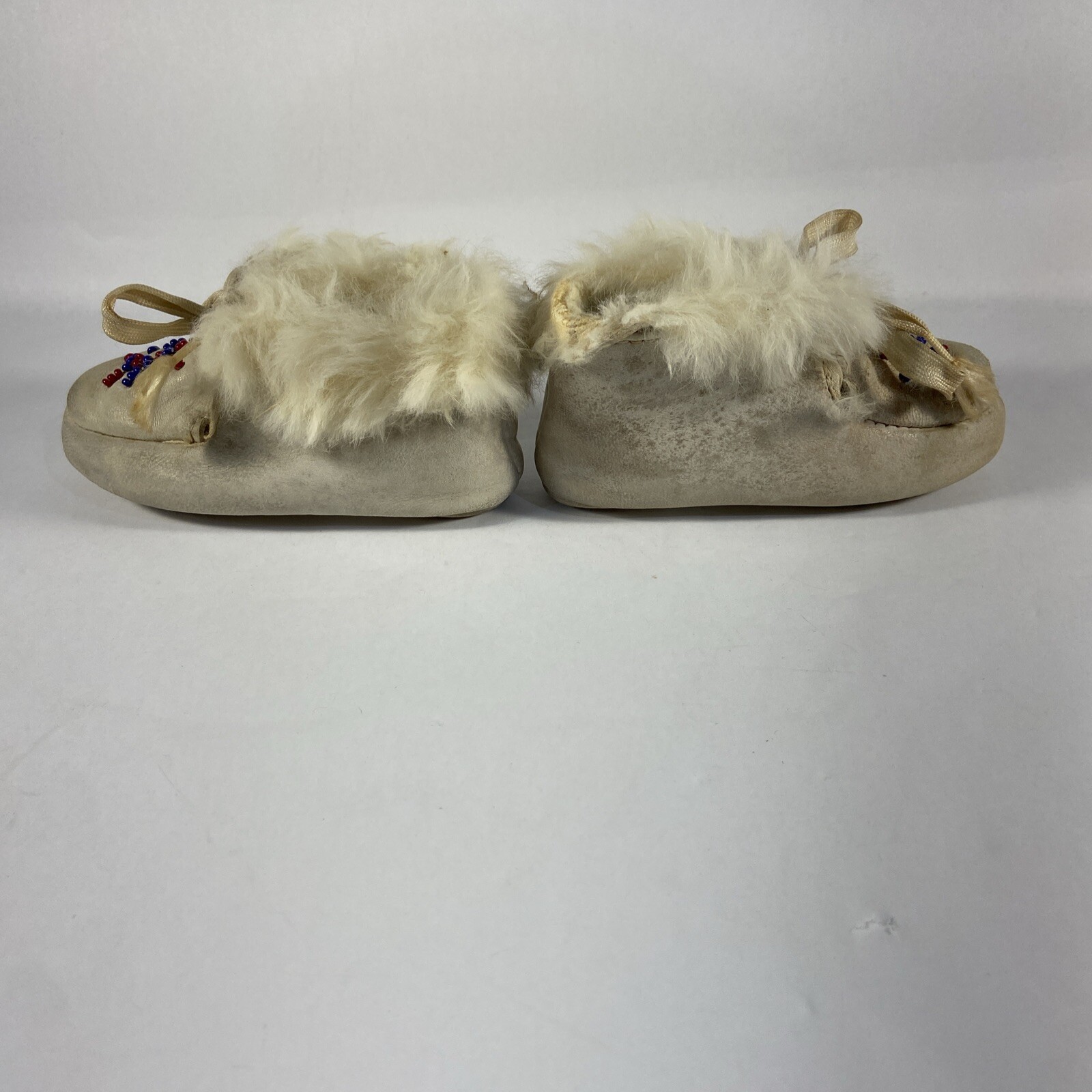 SMALL Beaded Buckskin moccasins 5” In Length