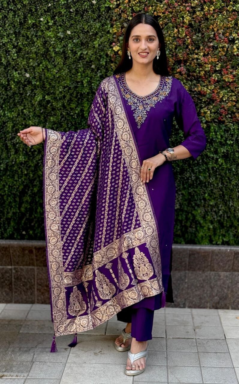 Pakistani Salwar Kameez Readymade 3 Piece Suits Wedding Party Handwork Dress New