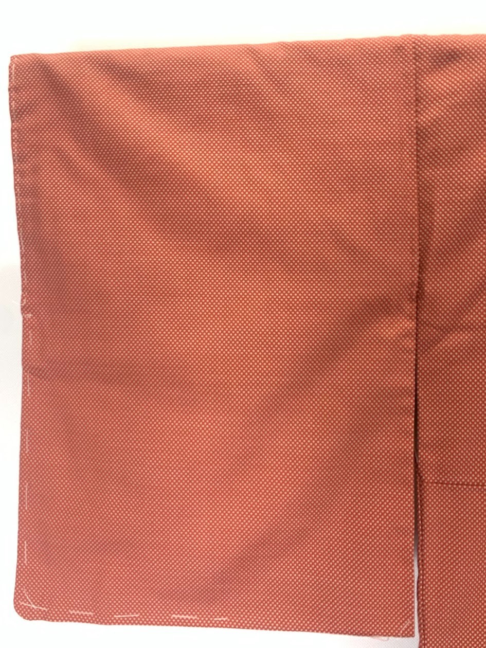 Unused S Japan Silk Edo Komon Kimono Brown kakutoshi pattern Yuki 25.6in FedEx