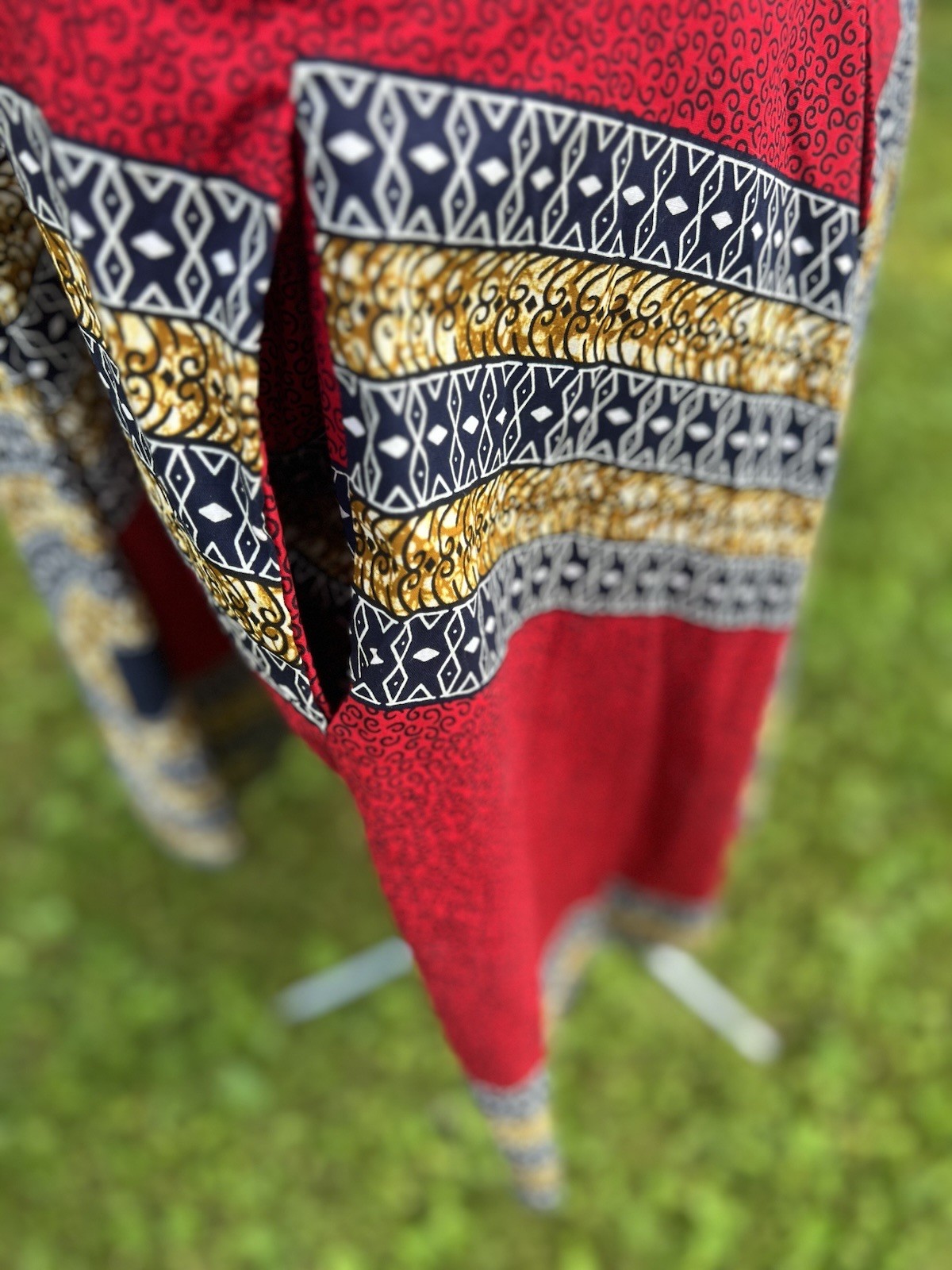 Ray Darten Anu African Print Zip Front Jacket Dress Size 3x Pockets Cap Sleeve