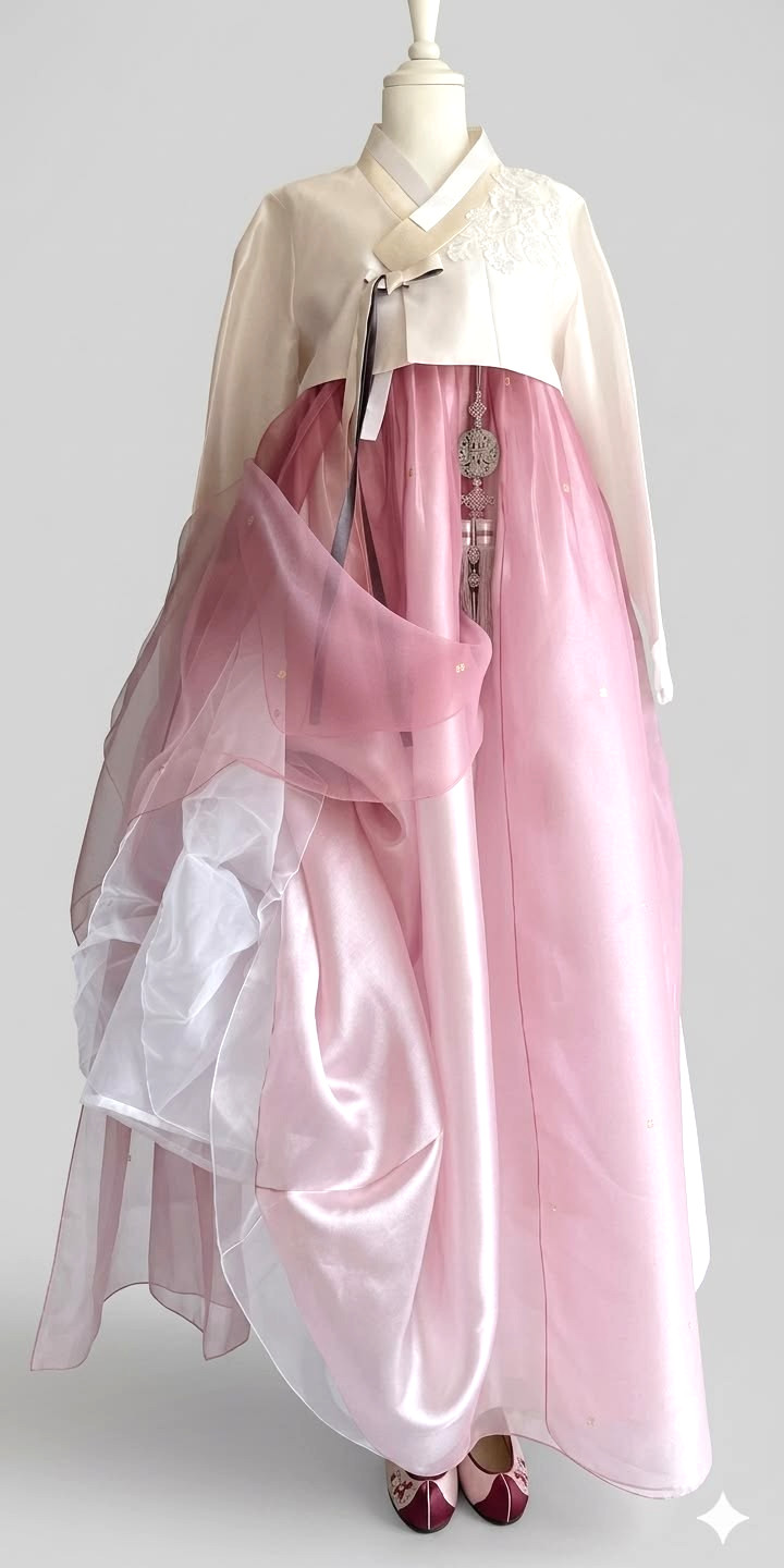 Korean Traditional Hanbok Shoes Flower Shoes for Women-Pink/Purple /245mm