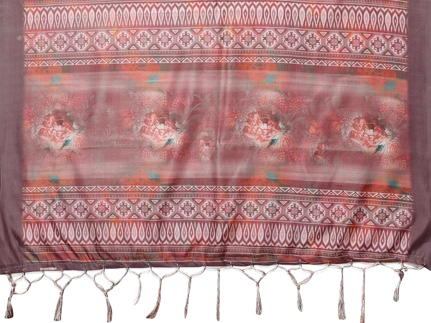 Women’s Plain Digital Print Art Silk Cotton Saree