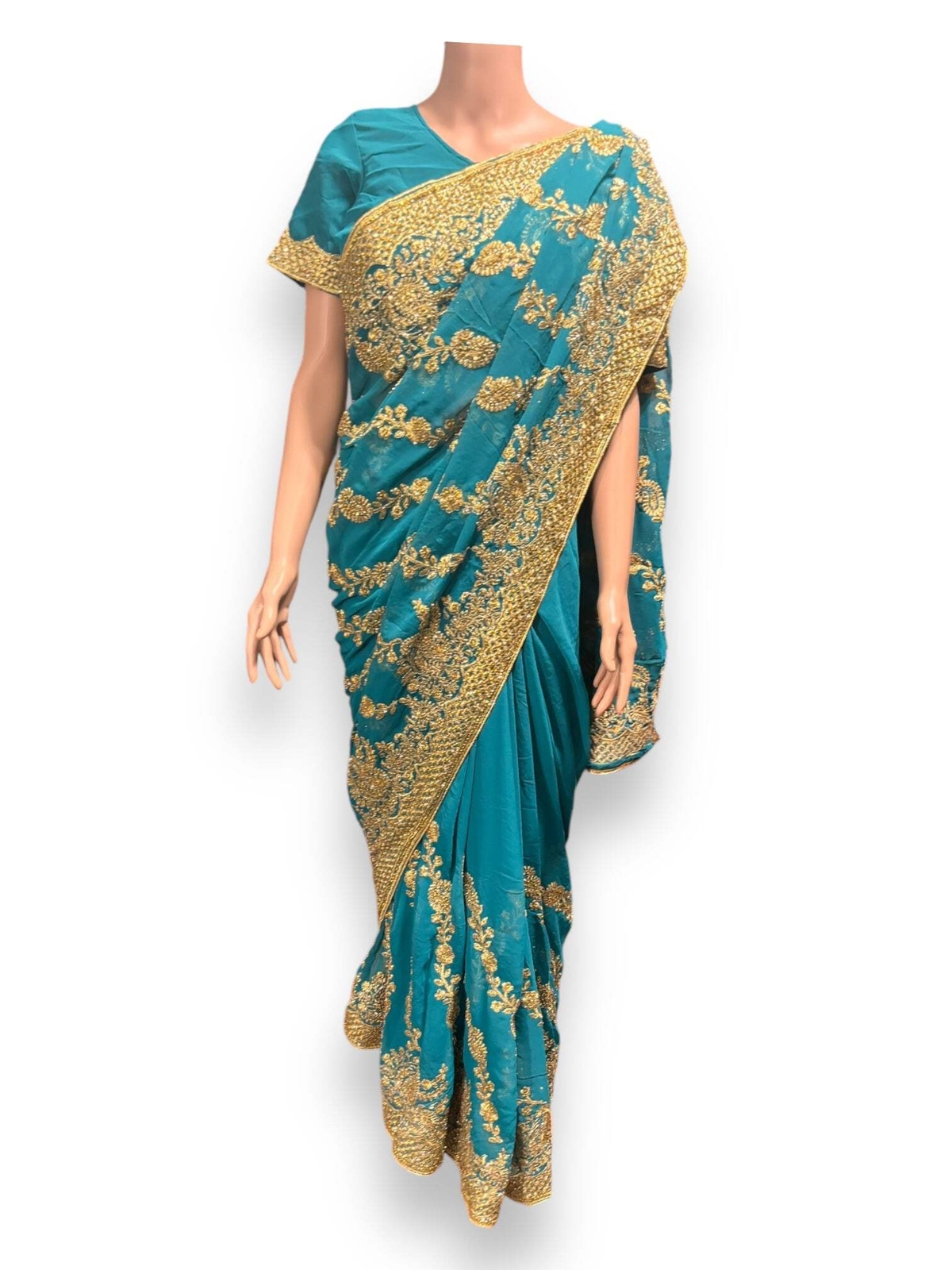 Traditional Designer Saree with Ready Blouse – 015
