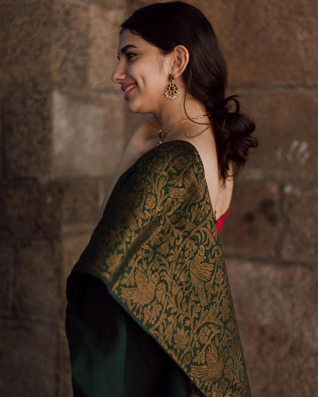 New Indian Cotton Silk Saree/Sari With Blouse Piece Party Wedding Wear For Women