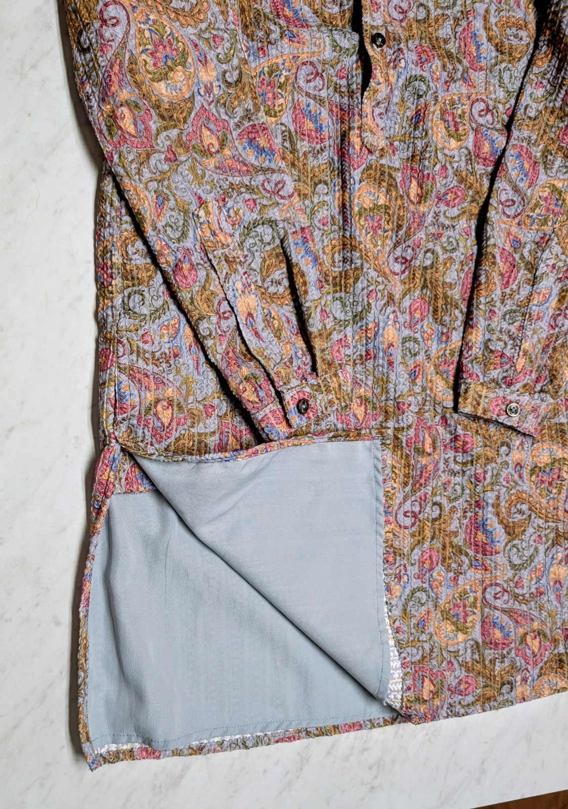 Carven Junior Designer Concept Boys Kurta India Textured Paisley Print Size EU 6