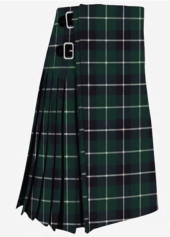Traditional Black Watch Tartan Utility Kilt for Men Heavy Duty Cargo Style