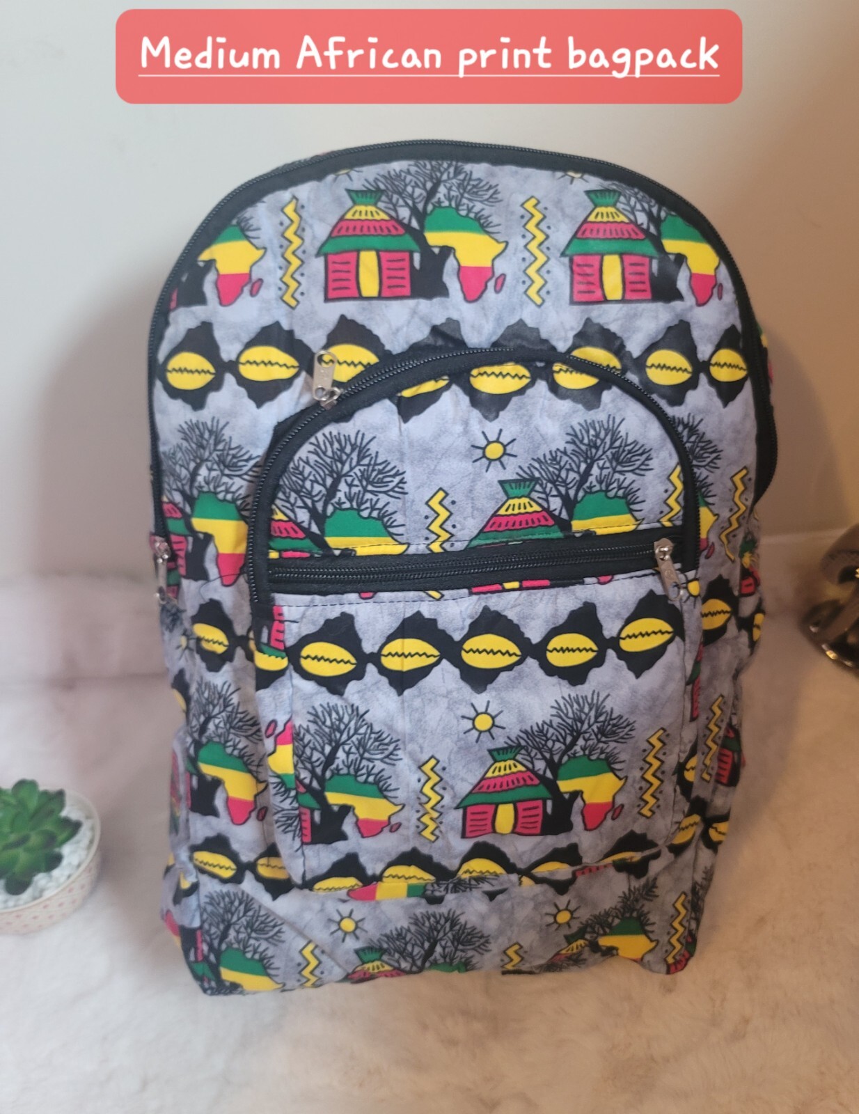 African Print Bag Pack