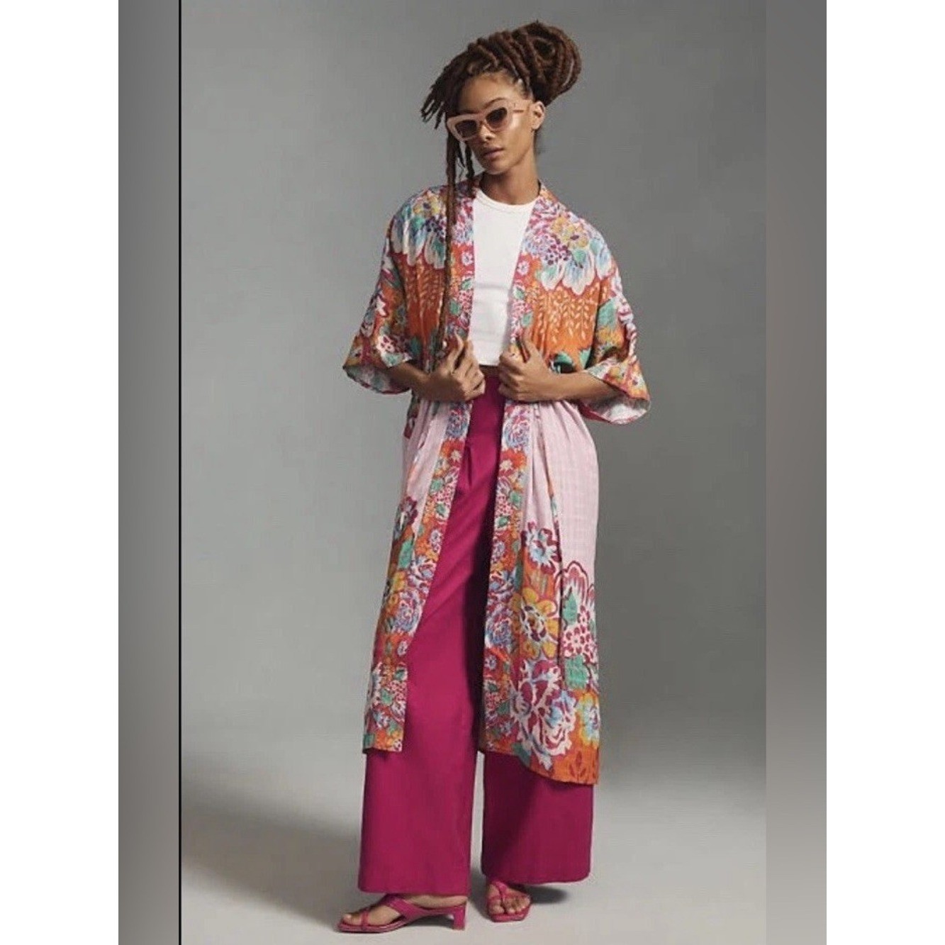Anthropologie Conditions Apply Printed Kimono One Size