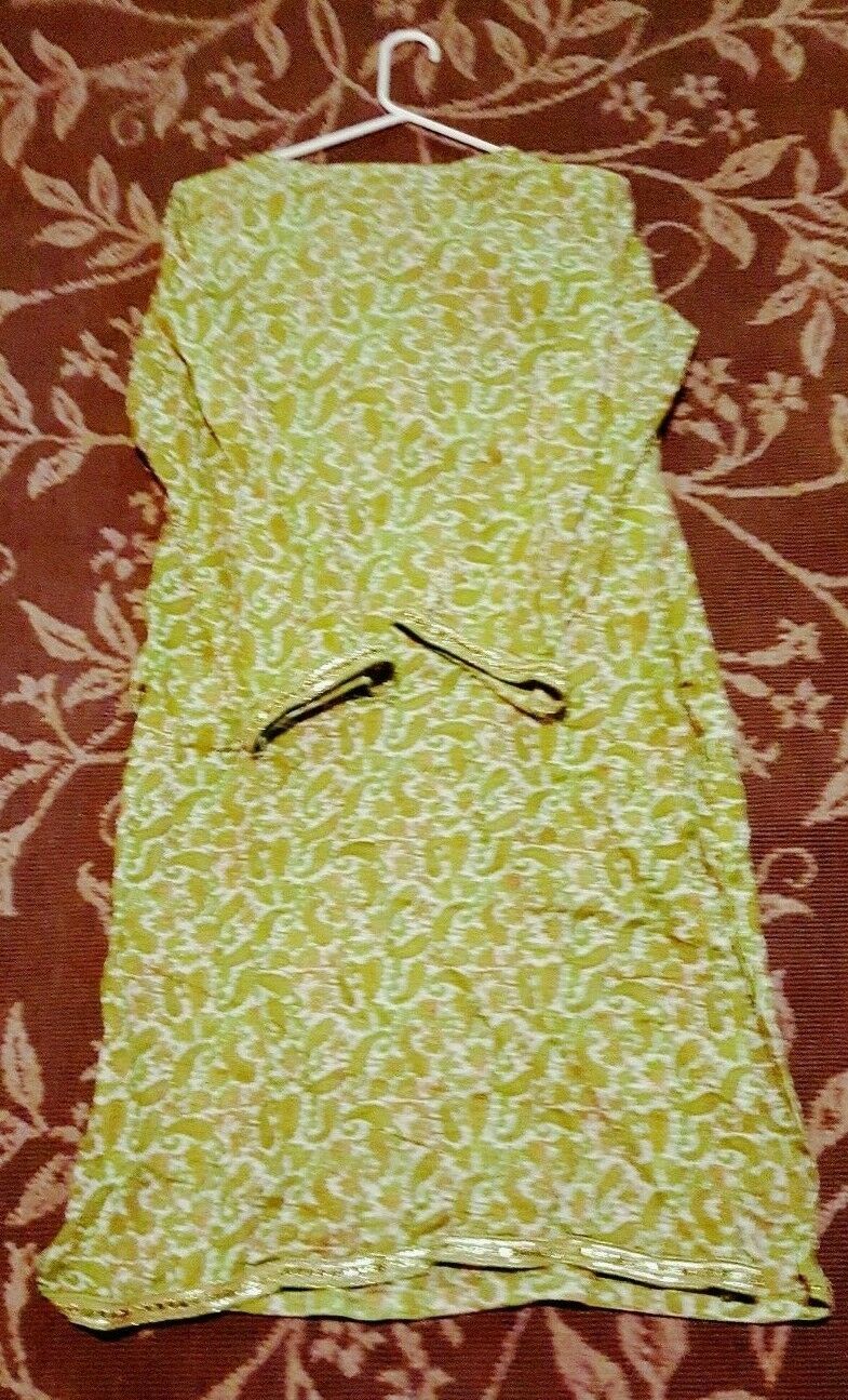Pakistani Indian Kurta Kameez Soft Fabric Lawn Cotton Light Green Summer Wear