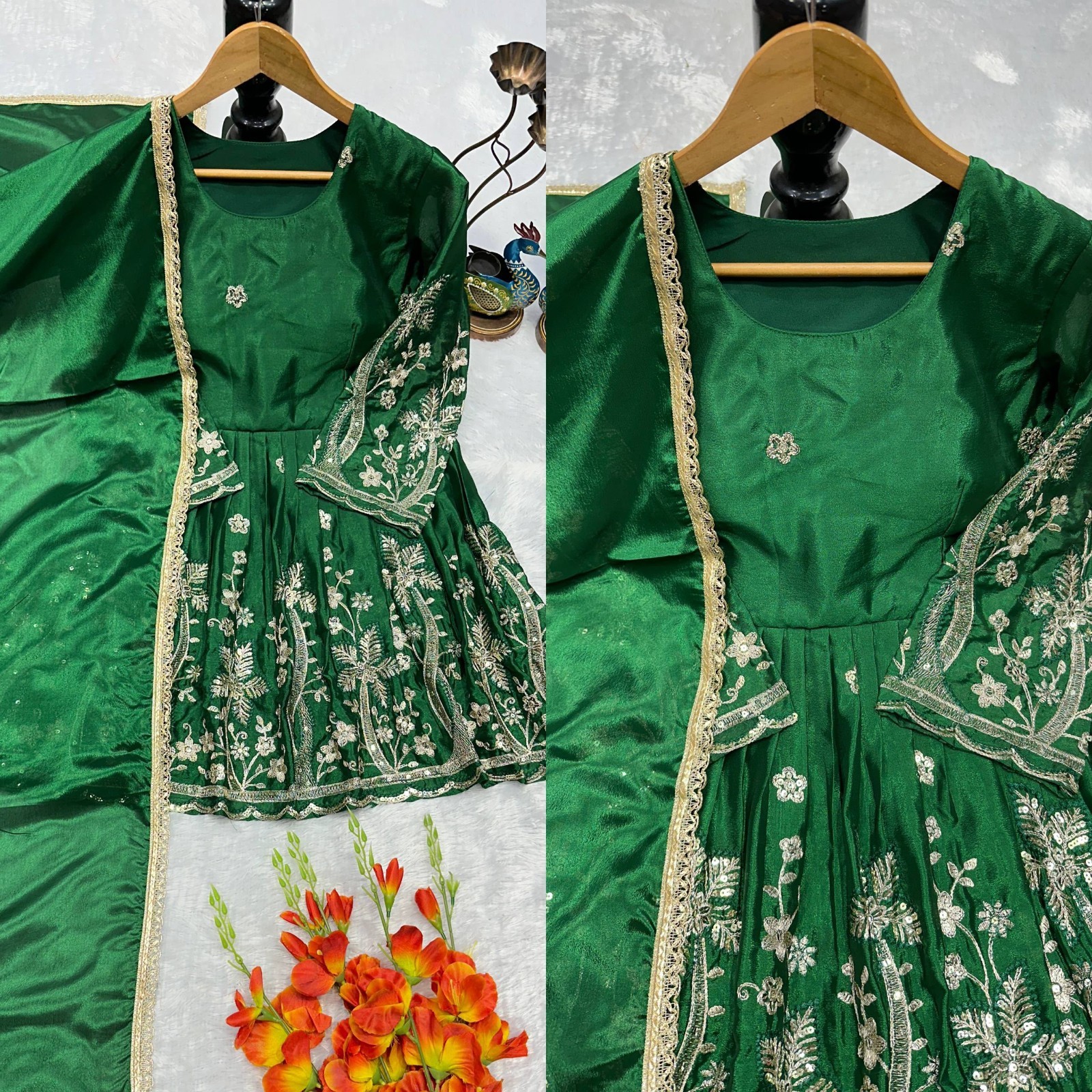 Designer Indian Pakistani top plazzo Bollywood Dress Party Wear Suit wedding