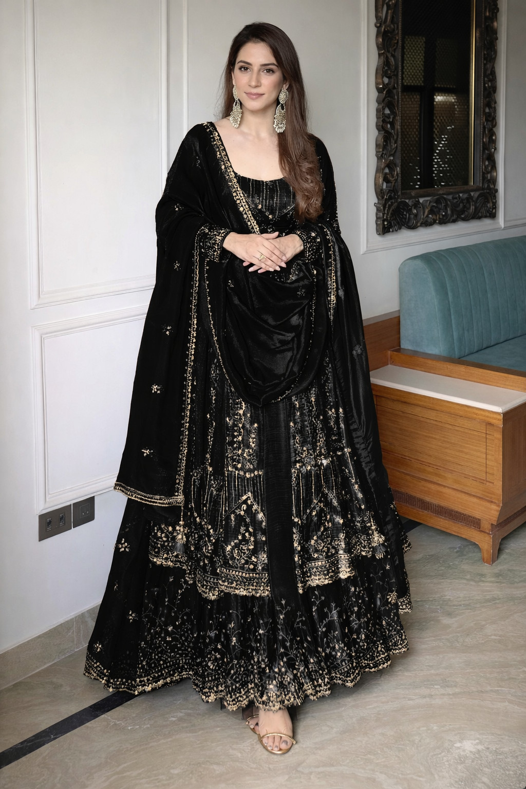 Indian Designer Pakistani Salwar Wear ReadyMade Dress Women Wedding Suit Party