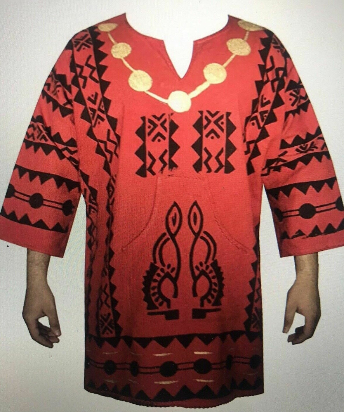 Men women Mud cloth Vintage dashiki Shirt African Blouse Organic Cotton One Size