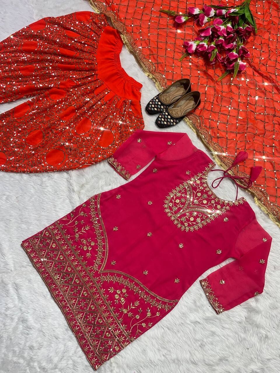 Dhoti Top Salwar Kameez Party Wear Dress Bollywood Suit Pakistani Indian Wedding