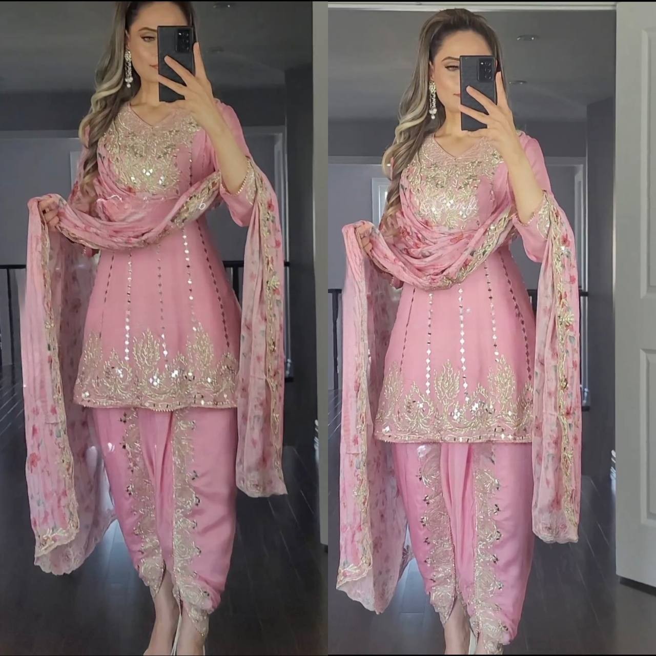 Indian Party Wear Georgette With Embroidery Designer Salwar Kameez With Dupatta