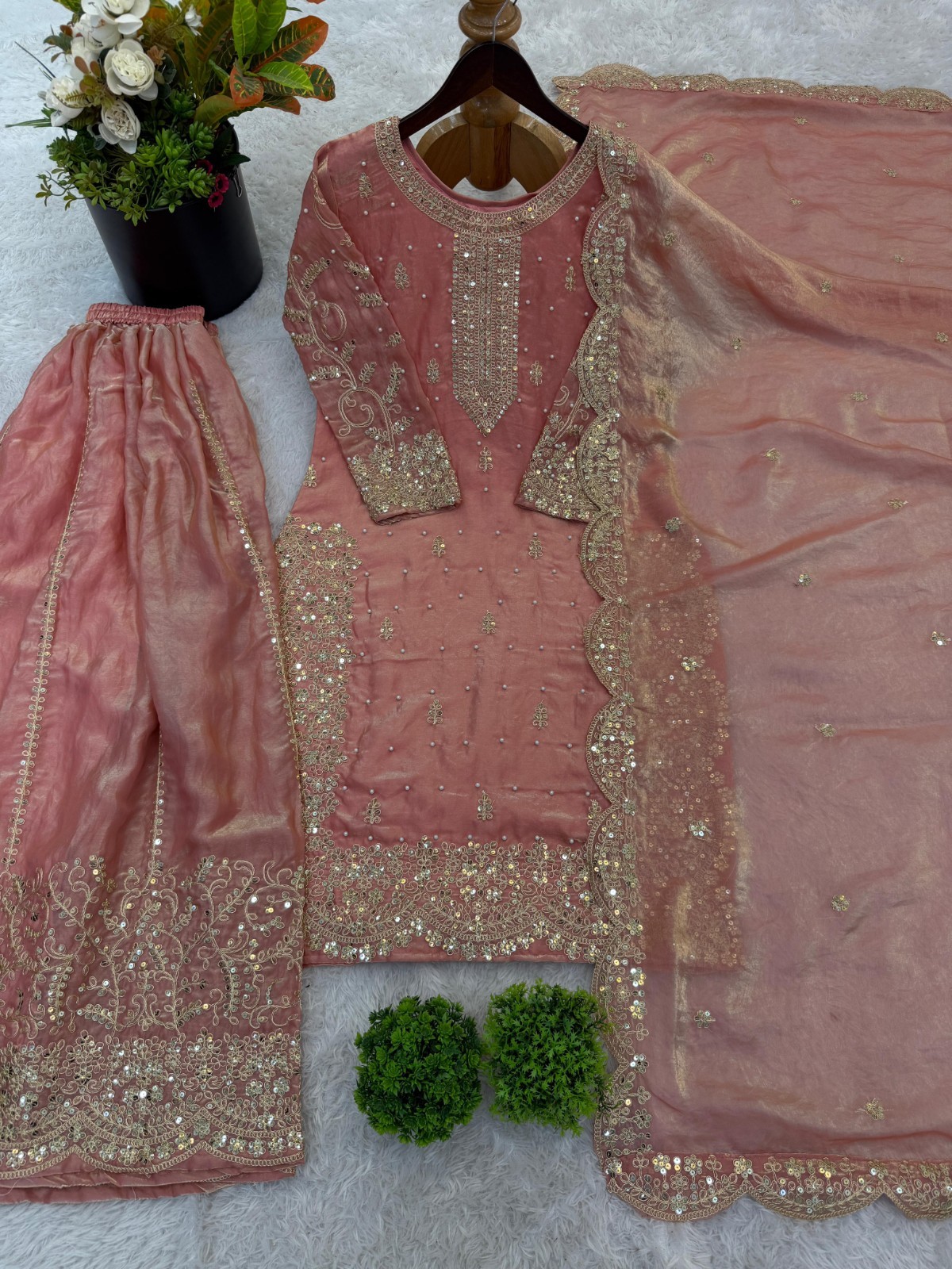 Salwar Kameez Indian Pakistani Wedding Party Wear Dress Bollywood Sharara Suit
