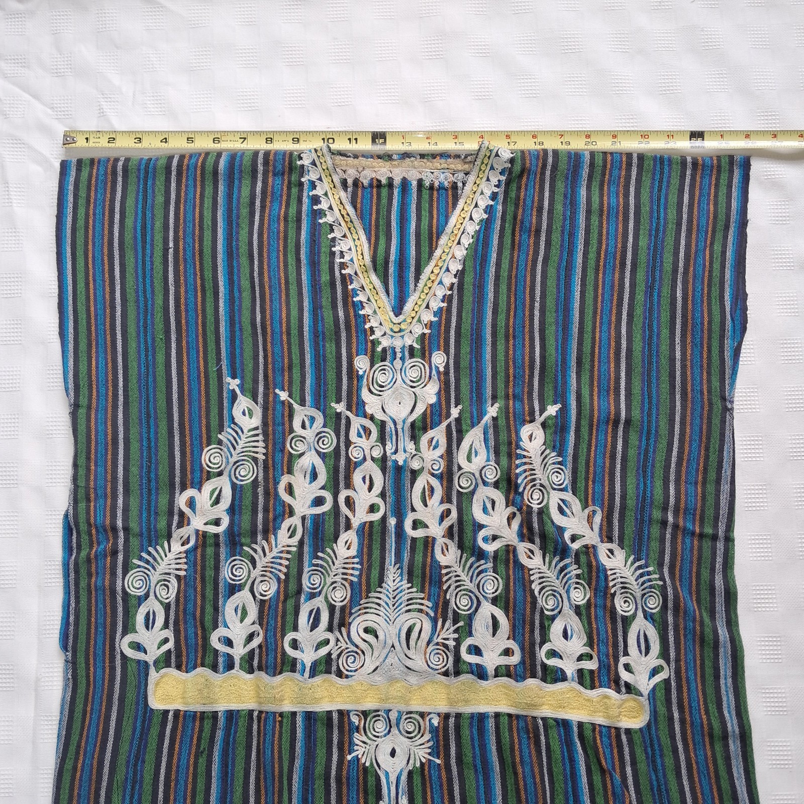 VTG Unisex BATAKARI SHIRT, Orange,green,Blue, Embroidered, Boho, Reggae, Muslim