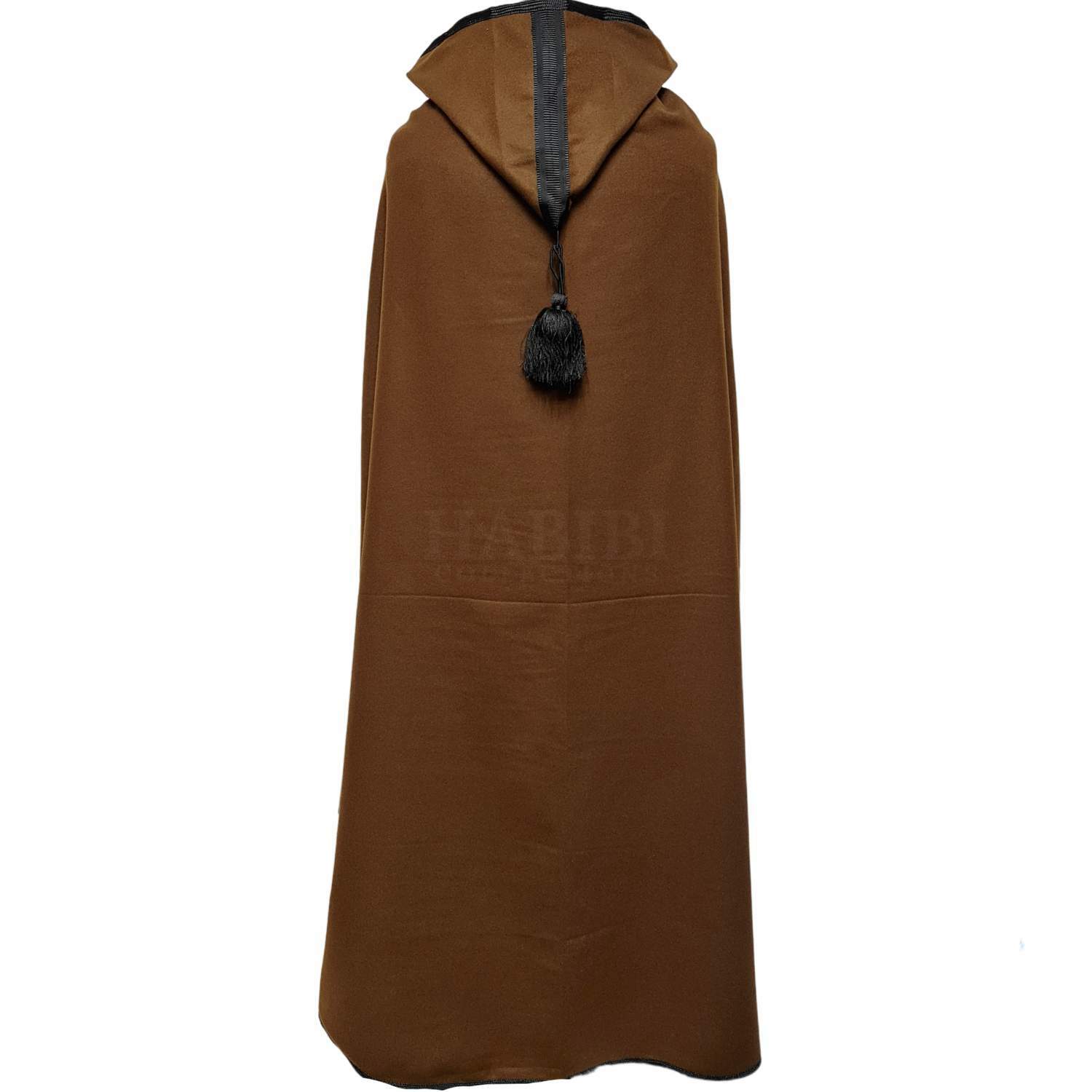 Moroccan Djellaba Cloak Cape Brown Cashmere Wool Blend Silham Burnous