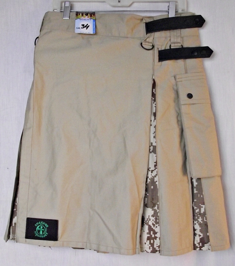 NEW TAGS American Highlander Mens Kilt Khaki USMC Desert Digital Marpat Utility