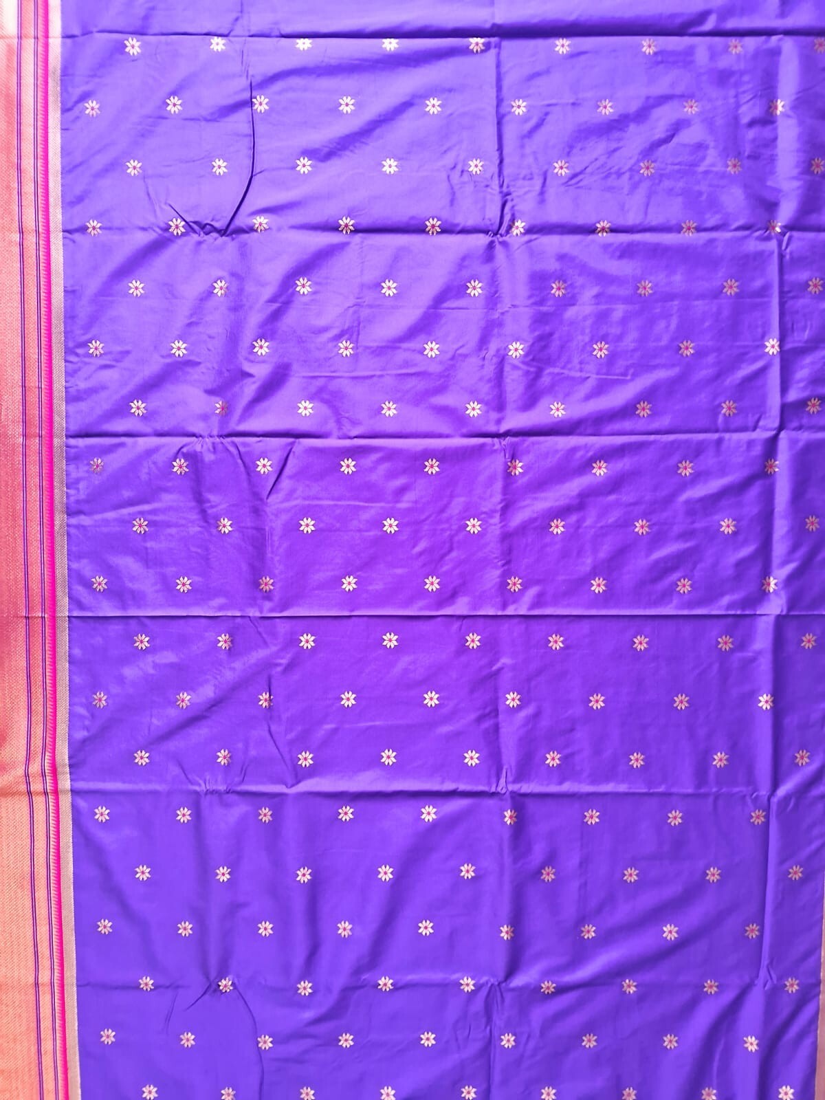 Soft Indian Paithani Silk Zari Meenakari Weaving Saree,Rich Pallu Contrast Saree