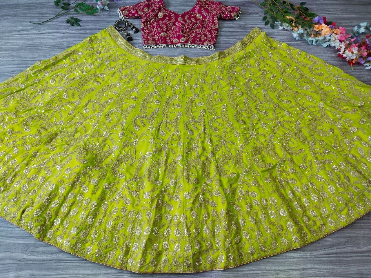 PRESENTING DESIGNER HEAVY GEORGETTE LEHENGA CHOLI WITH DUPATTA FOR WOMEN