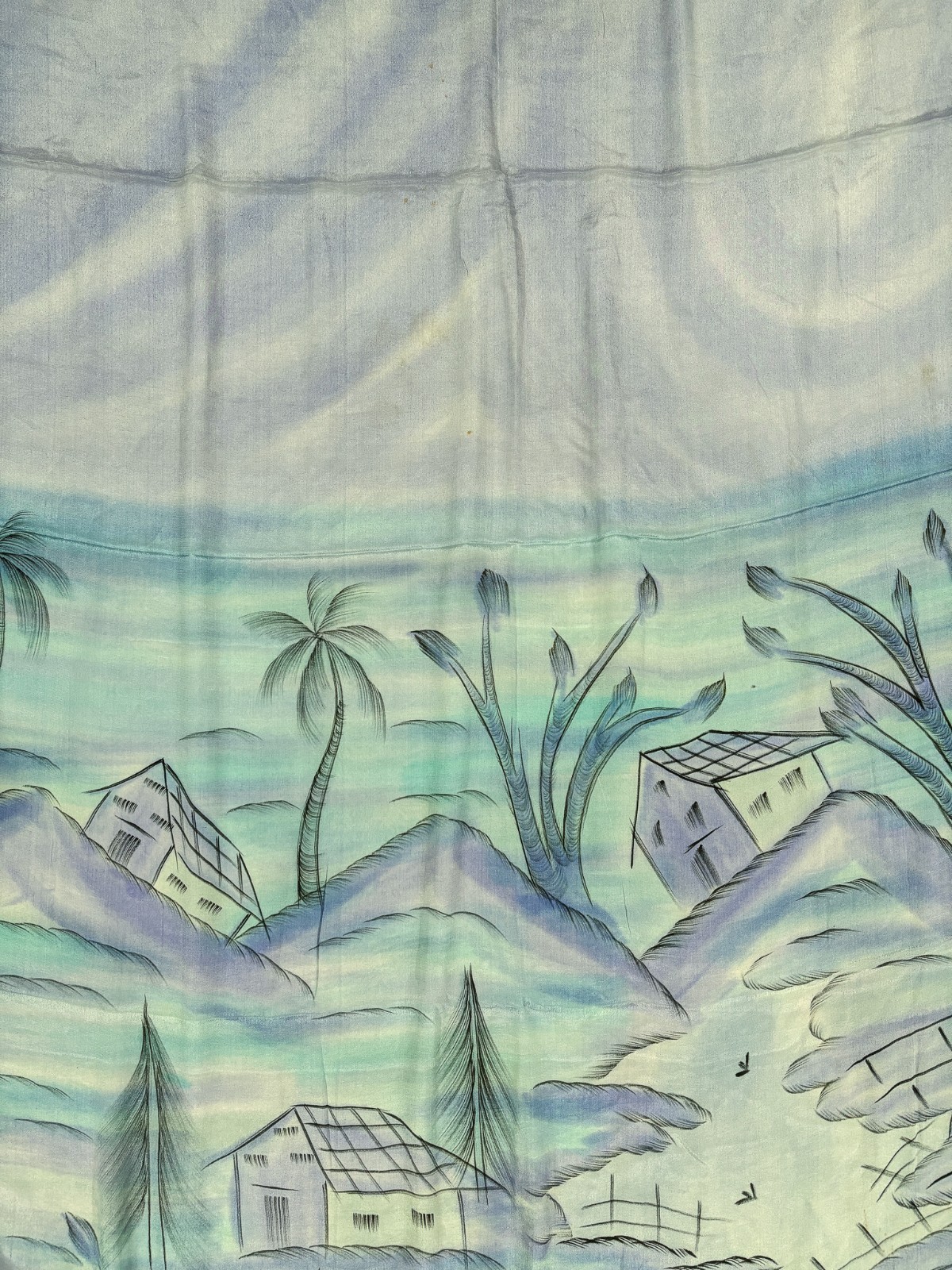 Vintage Chiffon Silk Saree, Lightweight Fabric for DIY & Sewing CS1041