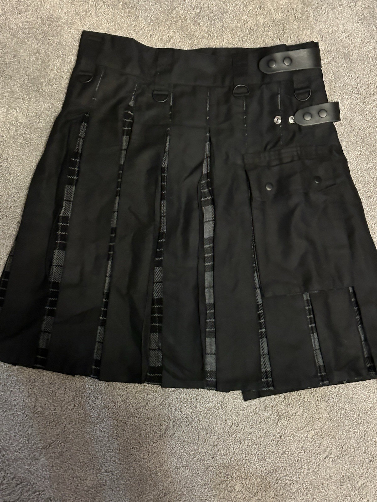 UFS Hybrid Kilt Black/Grey Size 38 Excellent Condition