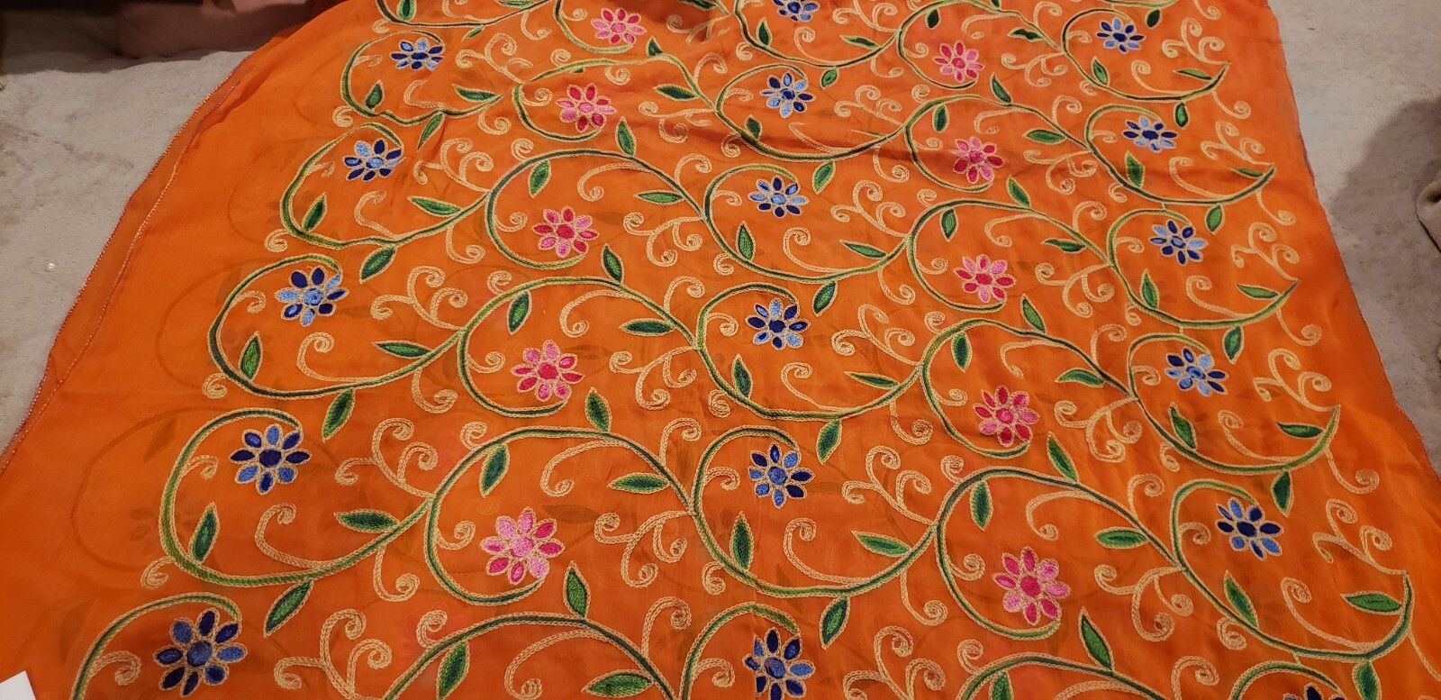 Pakistani / Indian Women’s Embroidered Chiffon Dupattas in Different Colors