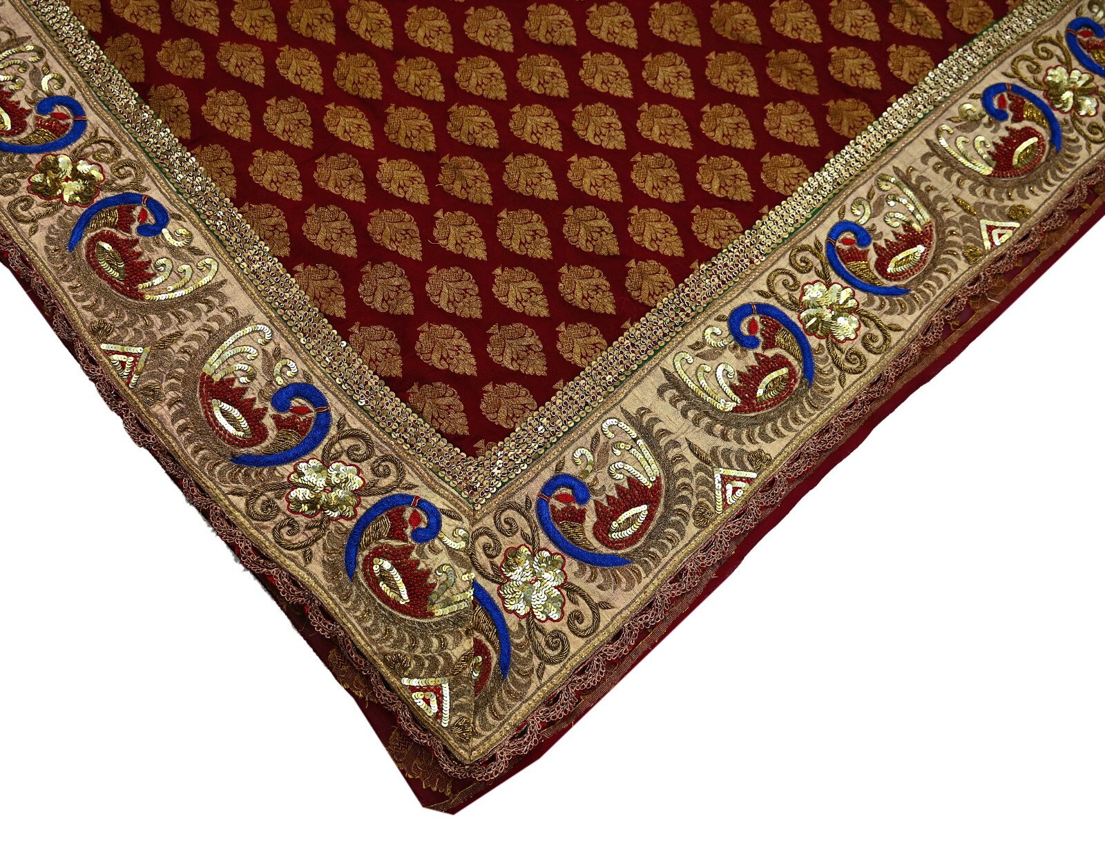 Pre-Owned Sari Georgette Silk Hand Embroidered Designer Manish Malhotra Sarees